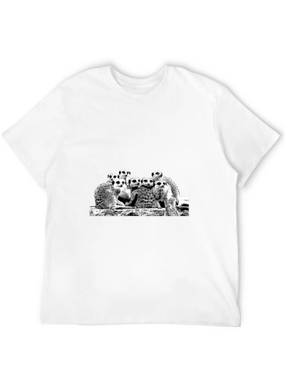 Meerkat Family Graphic Black Tee