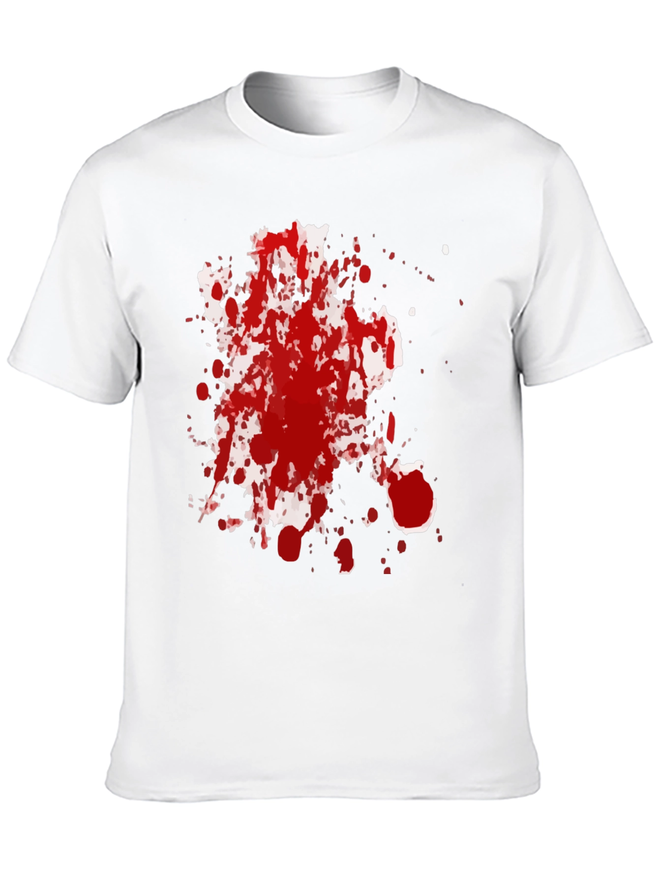 Spattered Red Ink Black T-Shirt