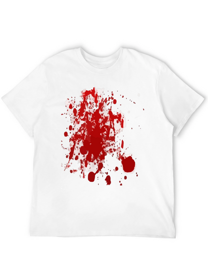 Spattered Red Ink Black T-Shirt