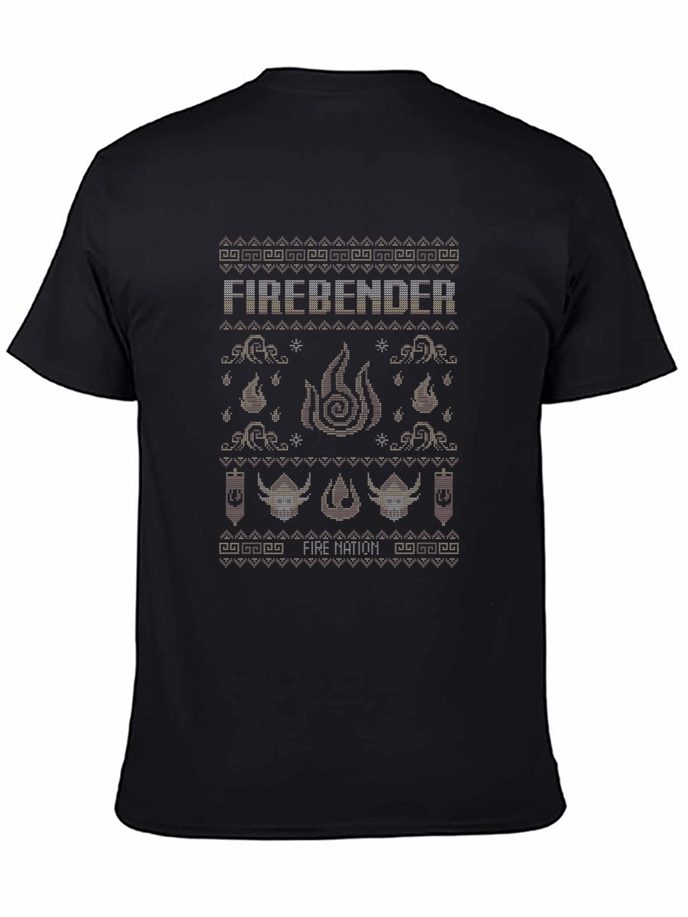 Firebender Ugly Christmas Sweater Style T-Shirt