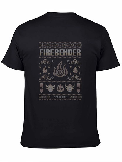 Firebender Ugly Christmas Sweater Style T-Shirt