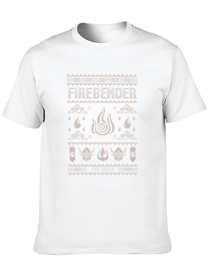 Firebender Ugly Christmas Sweater Style T-Shirt