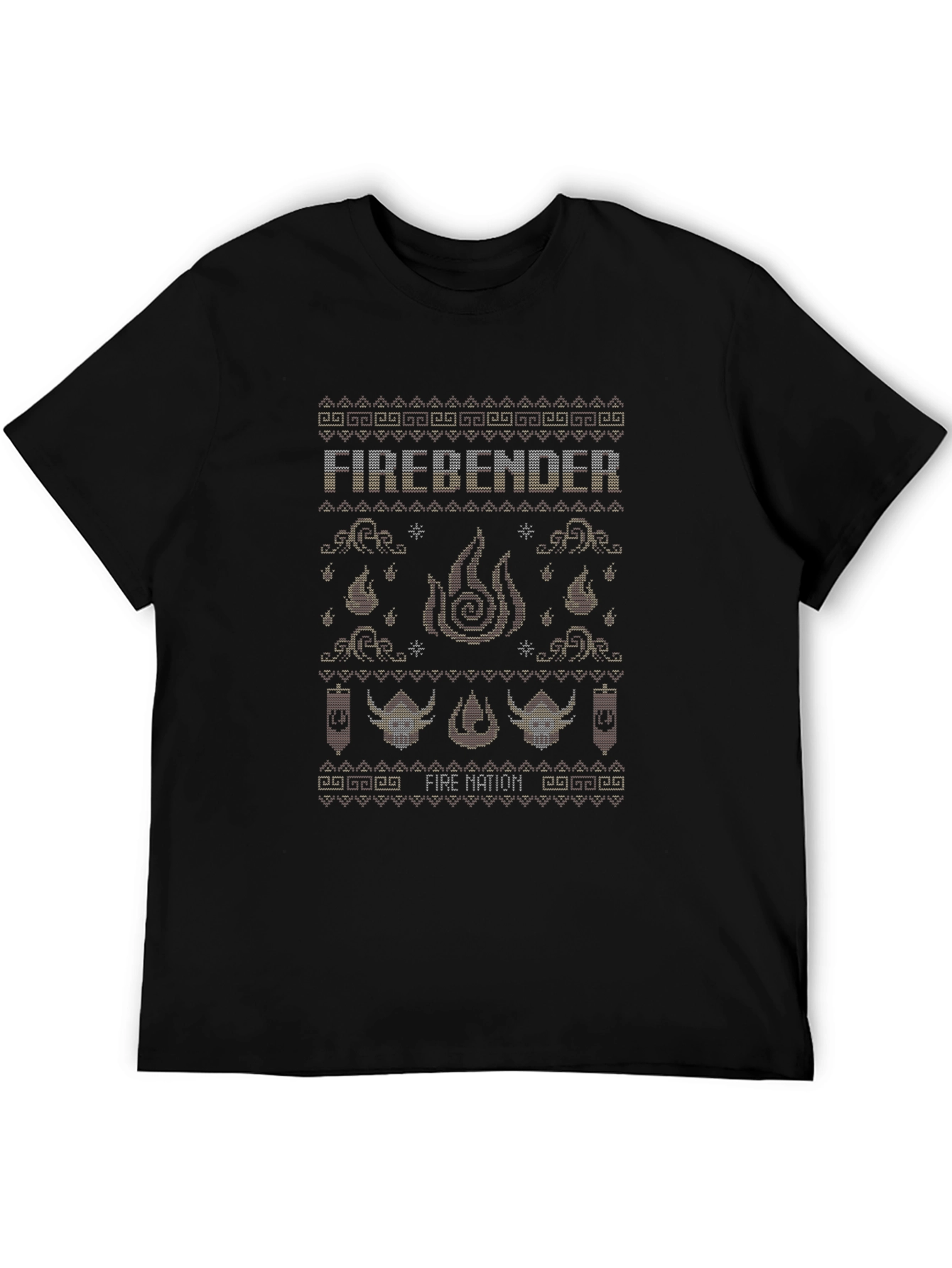 Firebender Ugly Christmas Sweater Style T-Shirt