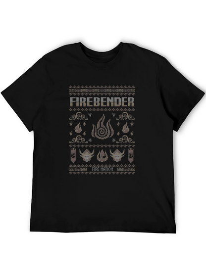 Firebender Ugly Christmas Sweater Style T-Shirt