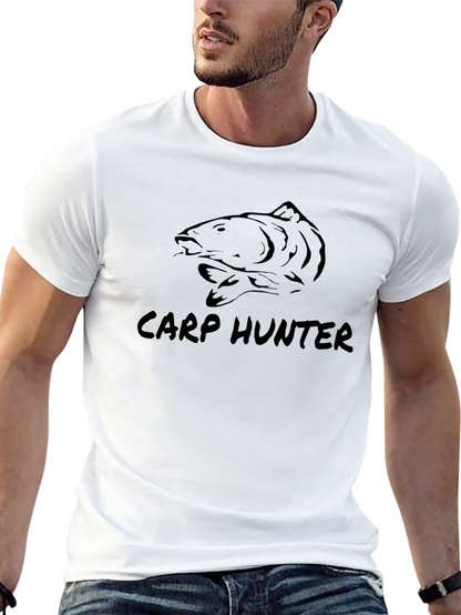 Carp Hunter Black T-Shirt - Fishing Apparel