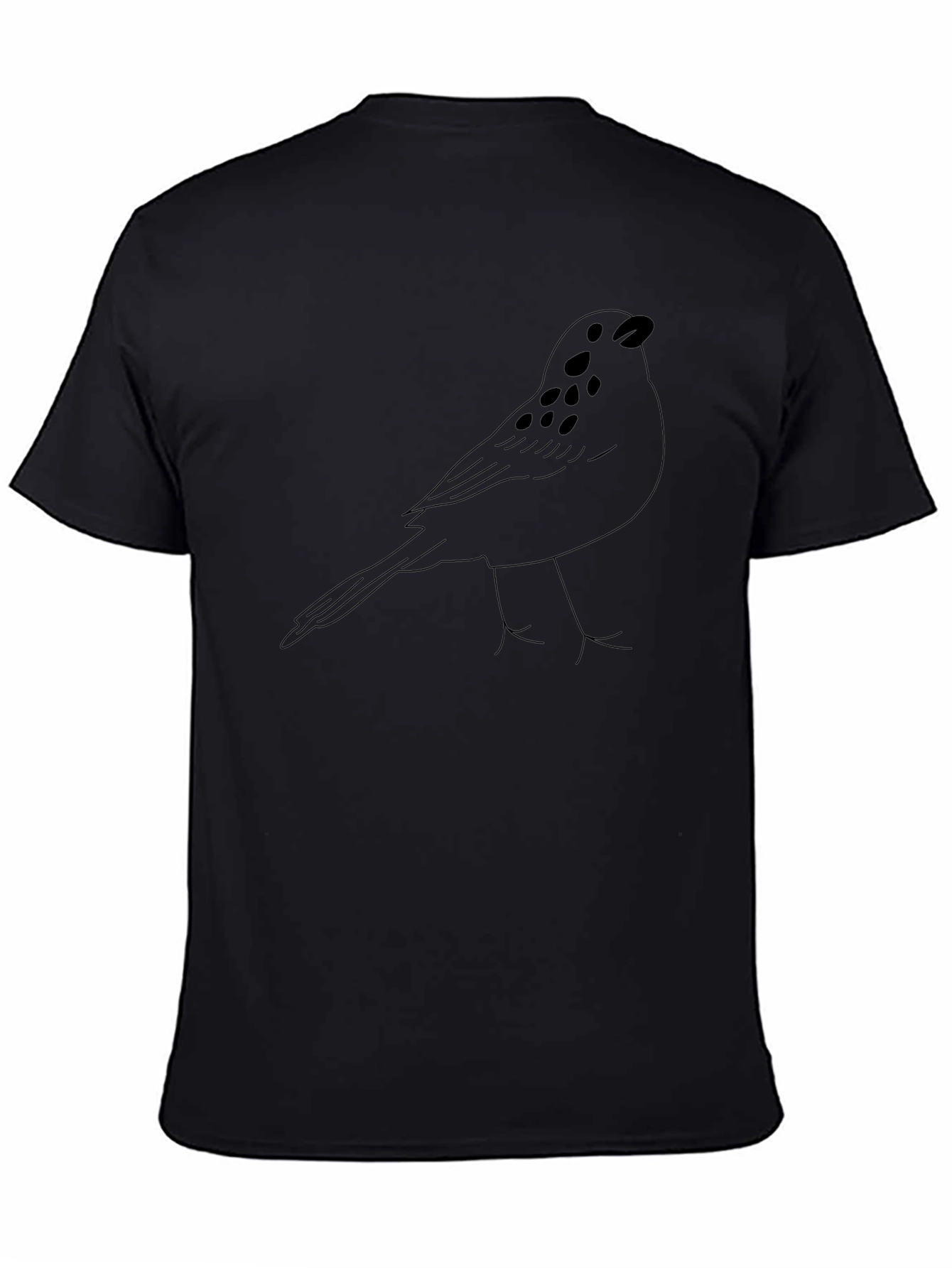 Black Bird Outline Graphic Tee