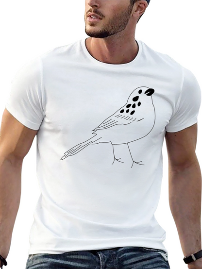 Black Bird Outline Graphic Tee