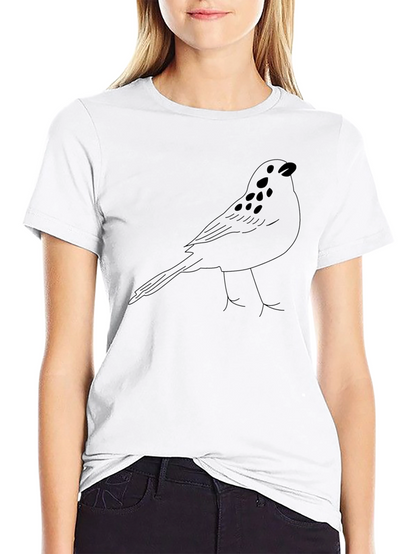 Black Bird Outline Graphic Tee