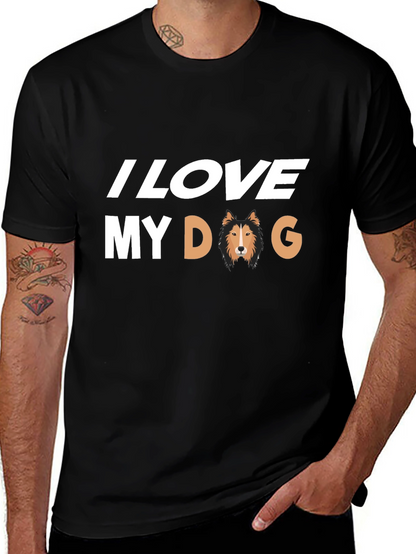 I Love My Dog Black T-Shirt