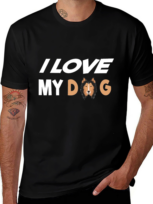 I Love My Dog Black T-Shirt