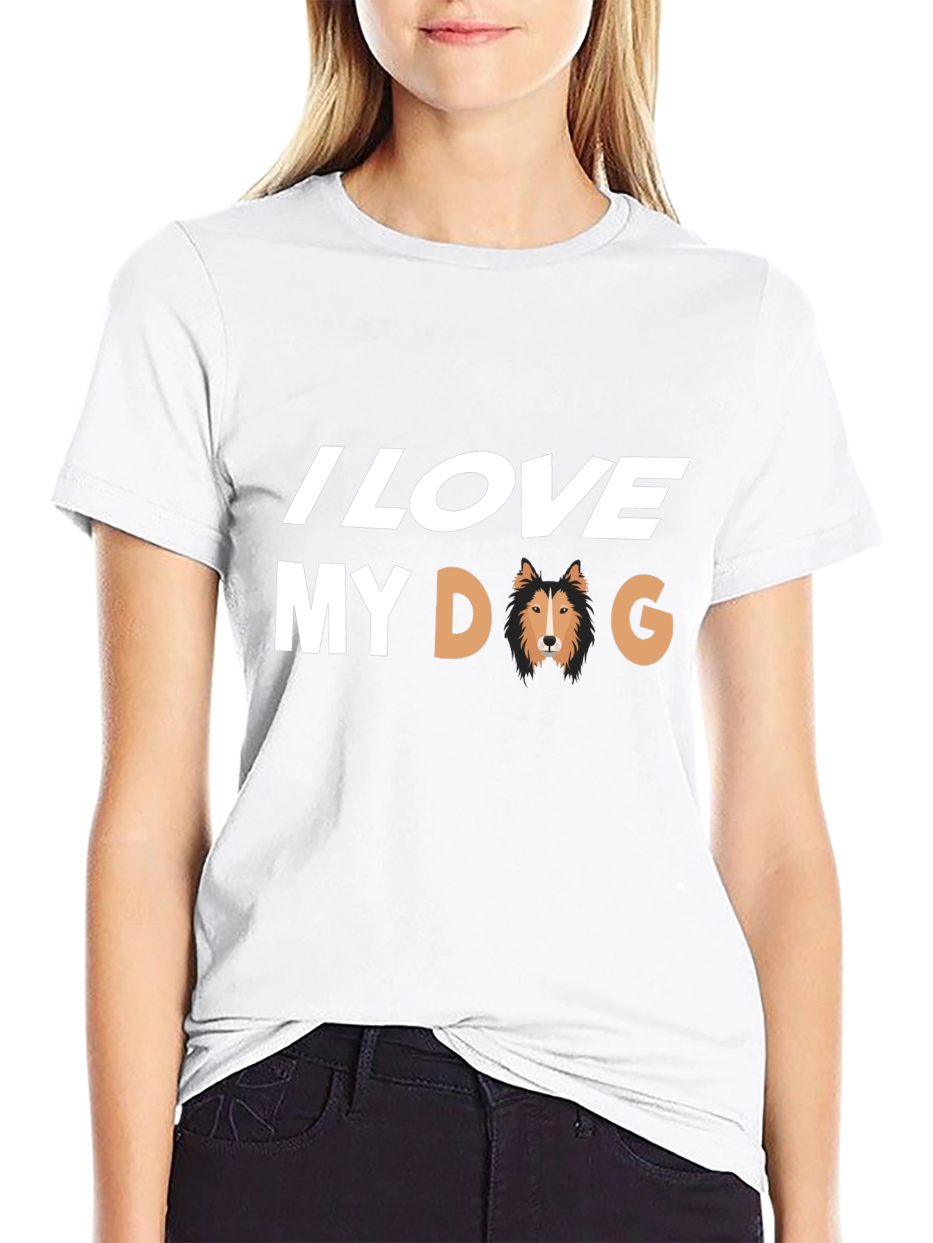 I Love My Dog Black T-Shirt