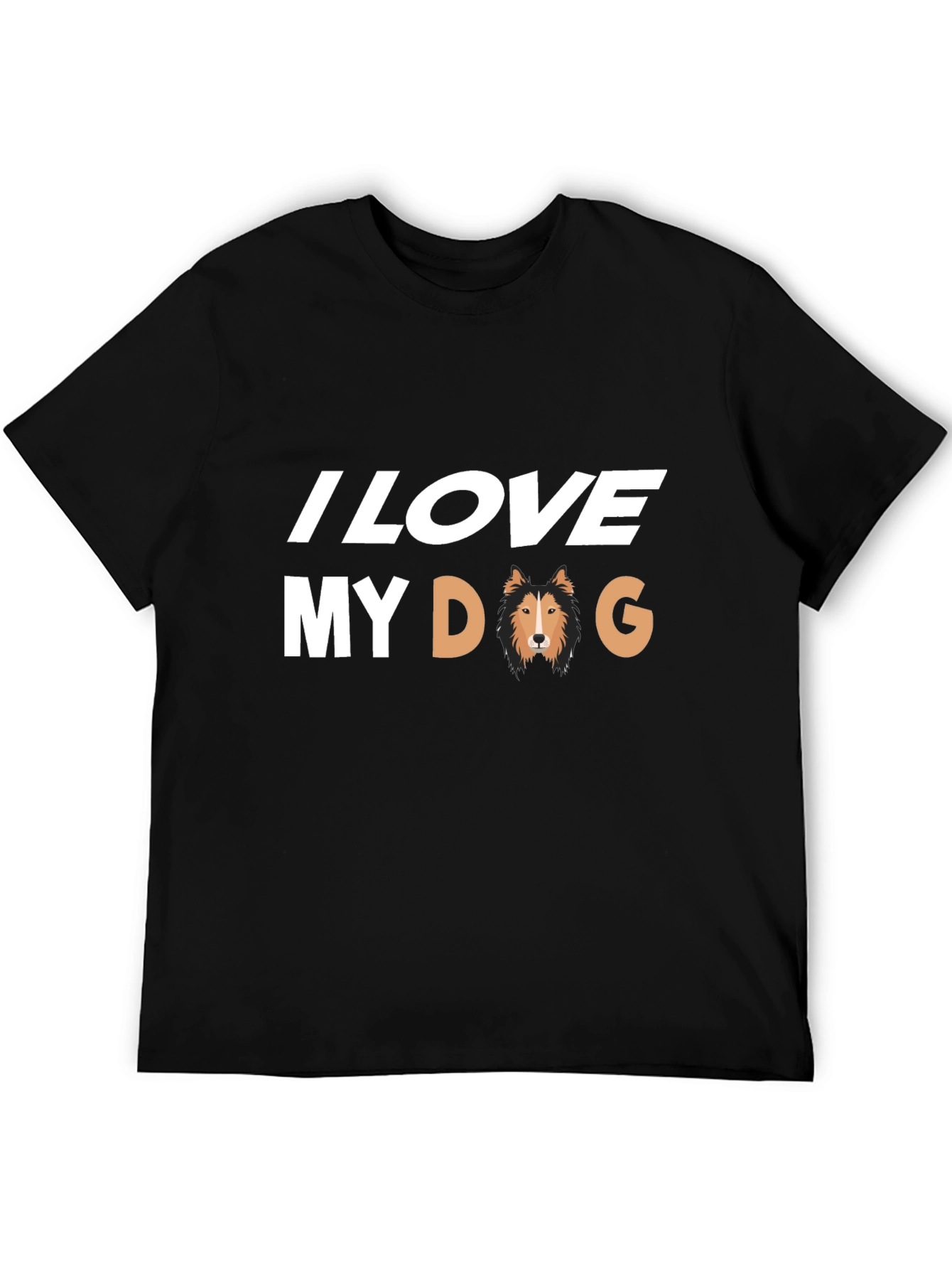 I Love My Dog Black T-Shirt