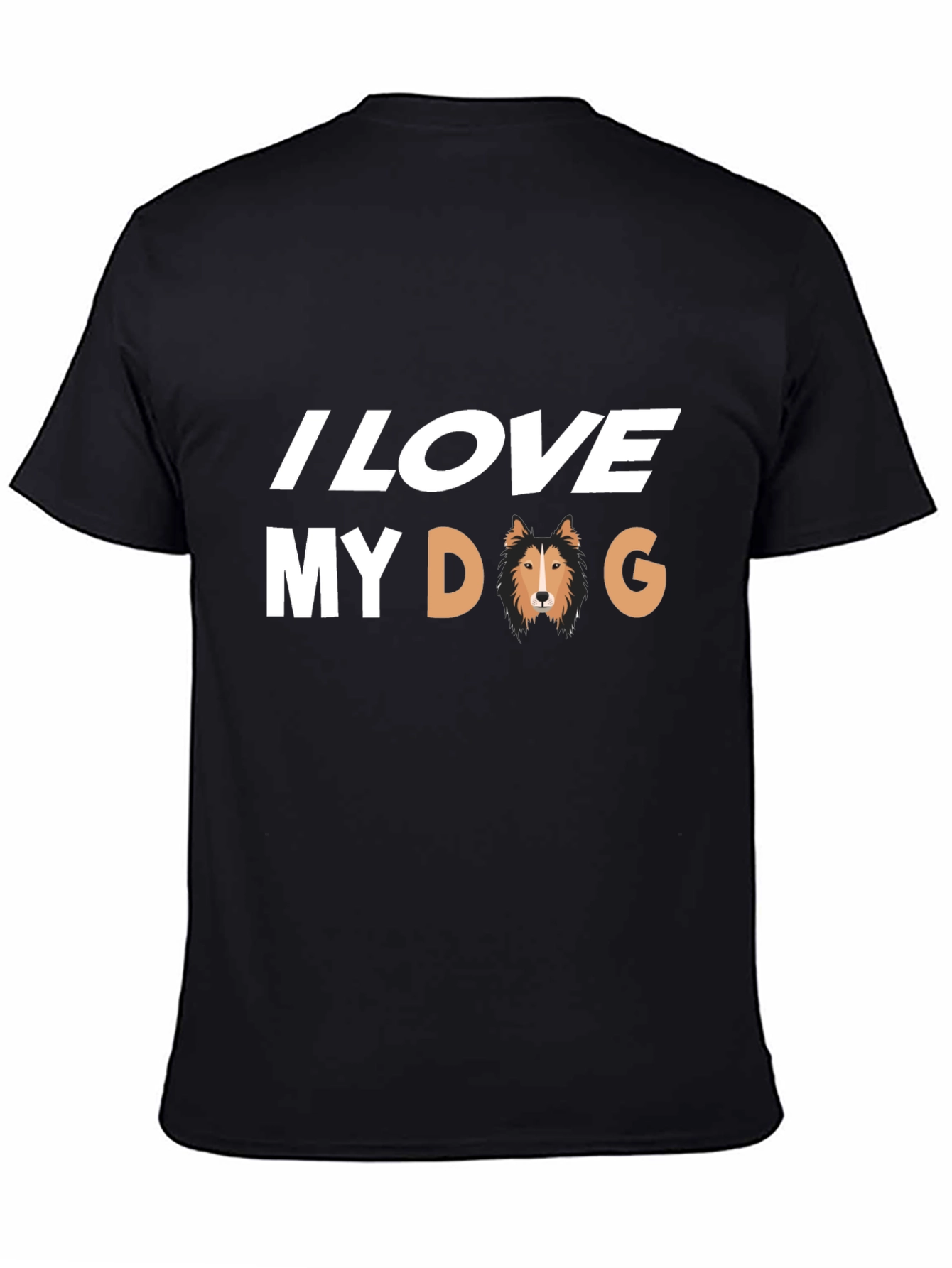 I Love My Dog Black T-Shirt
