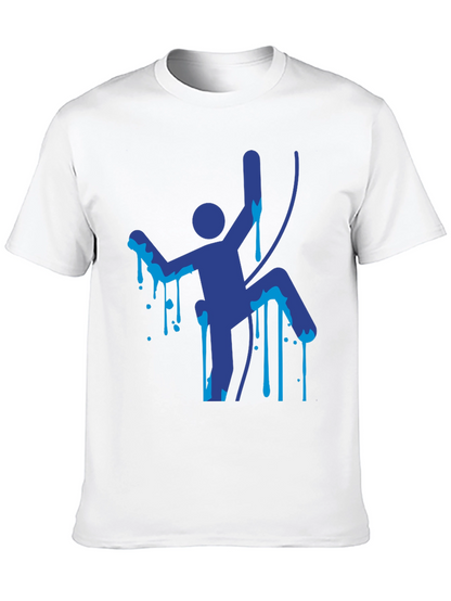 Climbing Man Graphic Tee - Unique Design