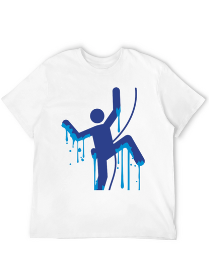 Climbing Man Graphic Tee - Unique Design