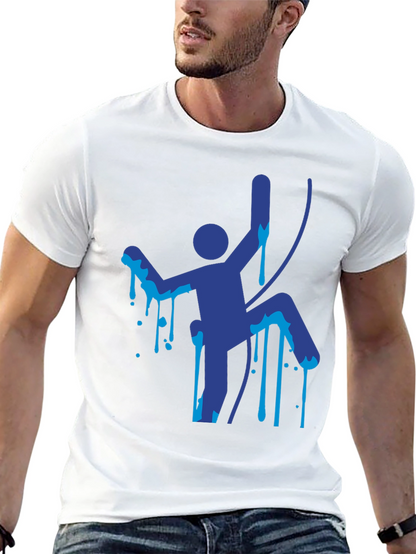 Climbing Man Graphic Tee - Unique Design