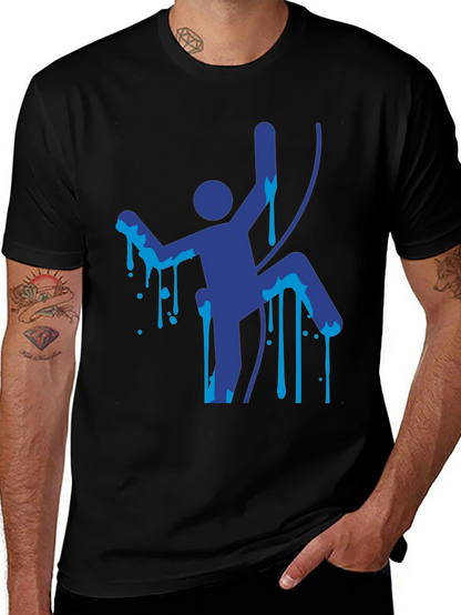 Climbing Man Graphic Tee - Unique Design