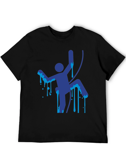 Climbing Man Graphic Tee - Unique Design