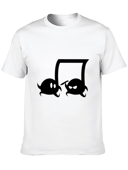 Music Note Boo Ghost Black T-Shirt