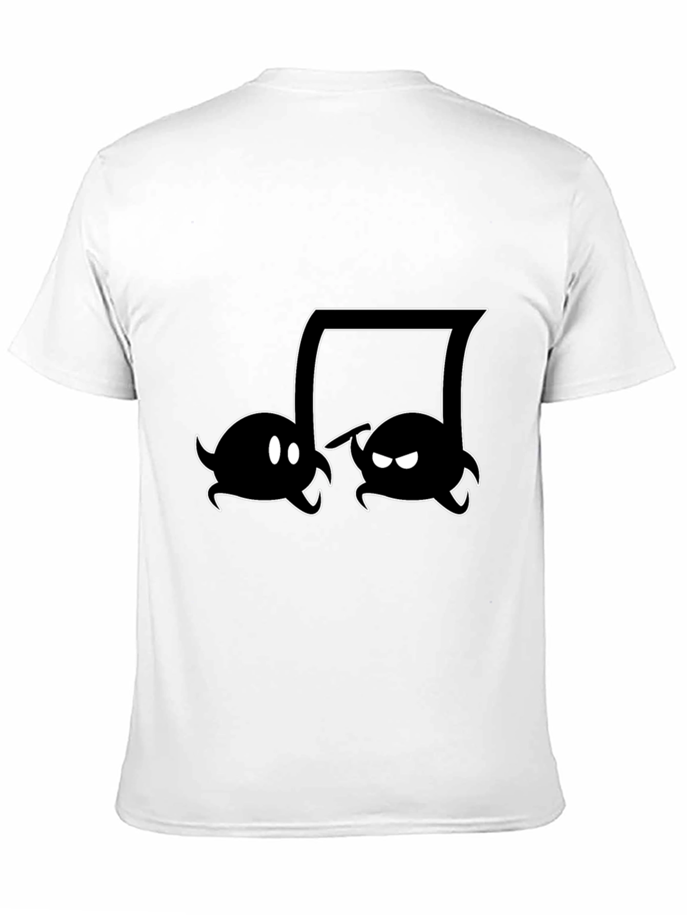 Music Note Boo Ghost Black T-Shirt