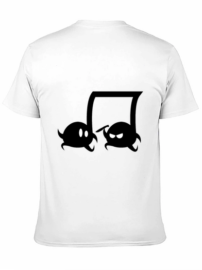 Music Note Boo Ghost Black T-Shirt