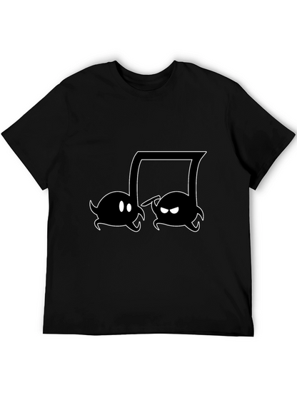 Music Note Boo Ghost Black T-Shirt