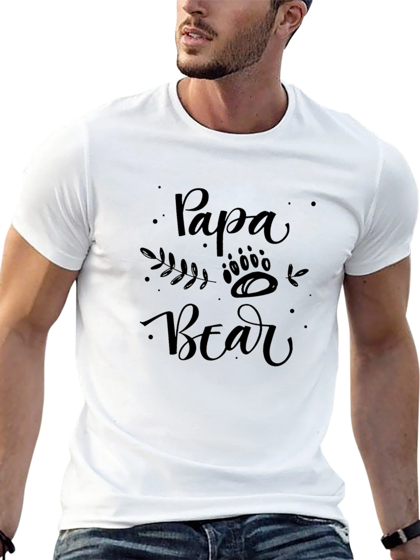 Papa Bear Graphic T-Shirt - Fathers Day Gift