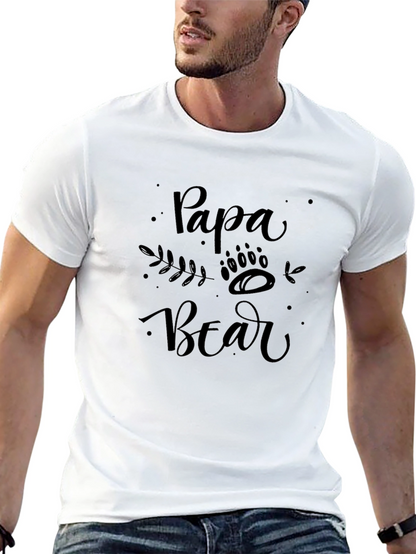 Papa Bear Graphic T-Shirt - Fathers Day Gift