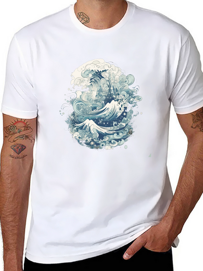 Great Wave Graphic Tee - Stylish Ocean Wave Design