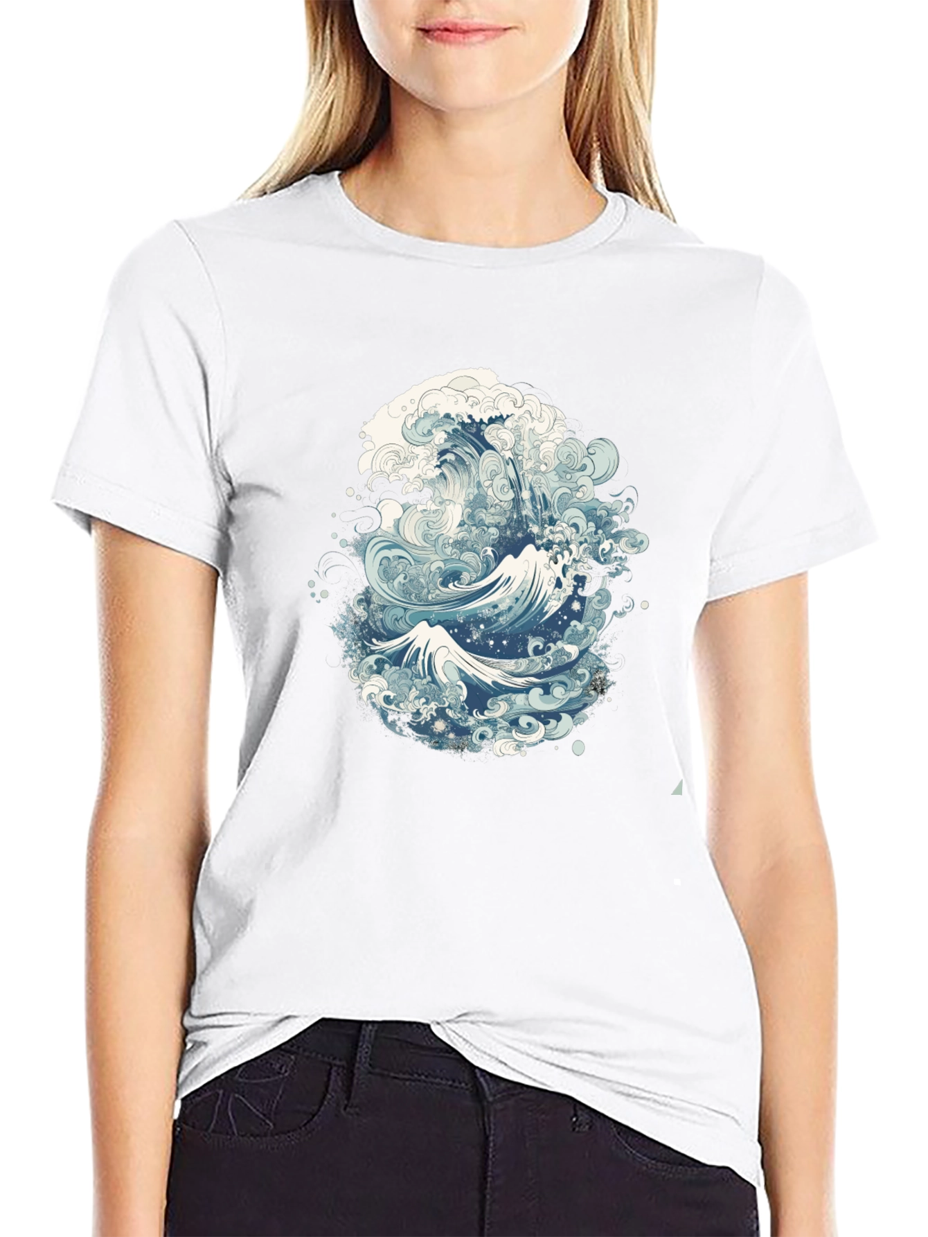 Great Wave Graphic Tee - Stylish Ocean Wave Design