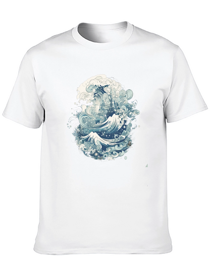 Great Wave Graphic Tee - Stylish Ocean Wave Design