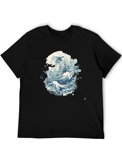 Great Wave Graphic Tee - Stylish Ocean Wave Design