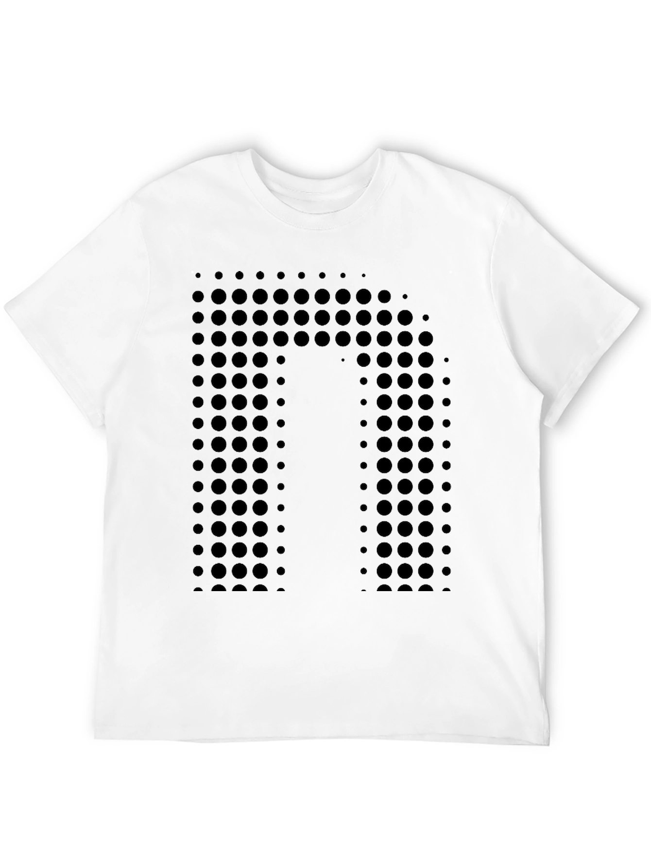 Modern Dot-Pattern Black T-Shirt