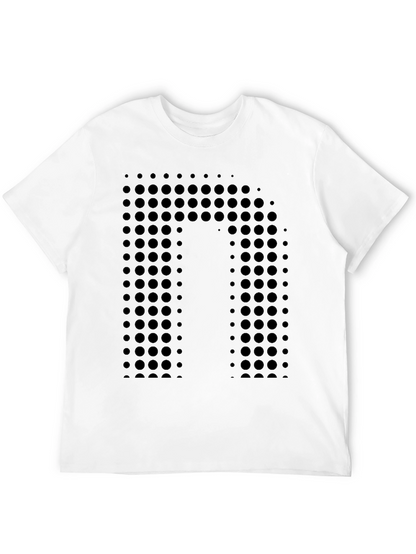 Modern Dot-Pattern Black T-Shirt