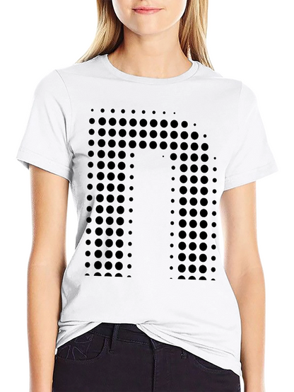 Modern Dot-Pattern Black T-Shirt