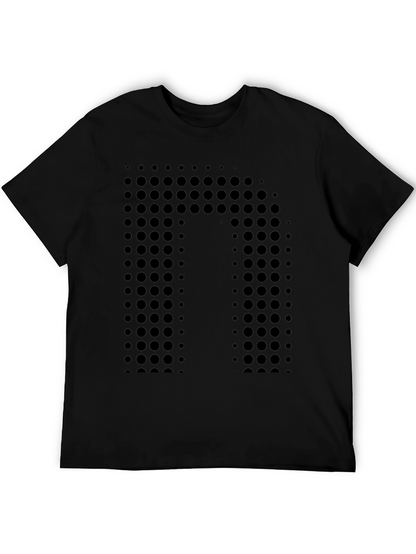Modern Dot-Pattern Black T-Shirt