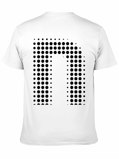 Modern Dot-Pattern Black T-Shirt