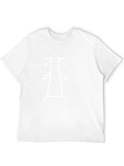 Electric Tower Graphic Tee - Black Cotton T-Shirt