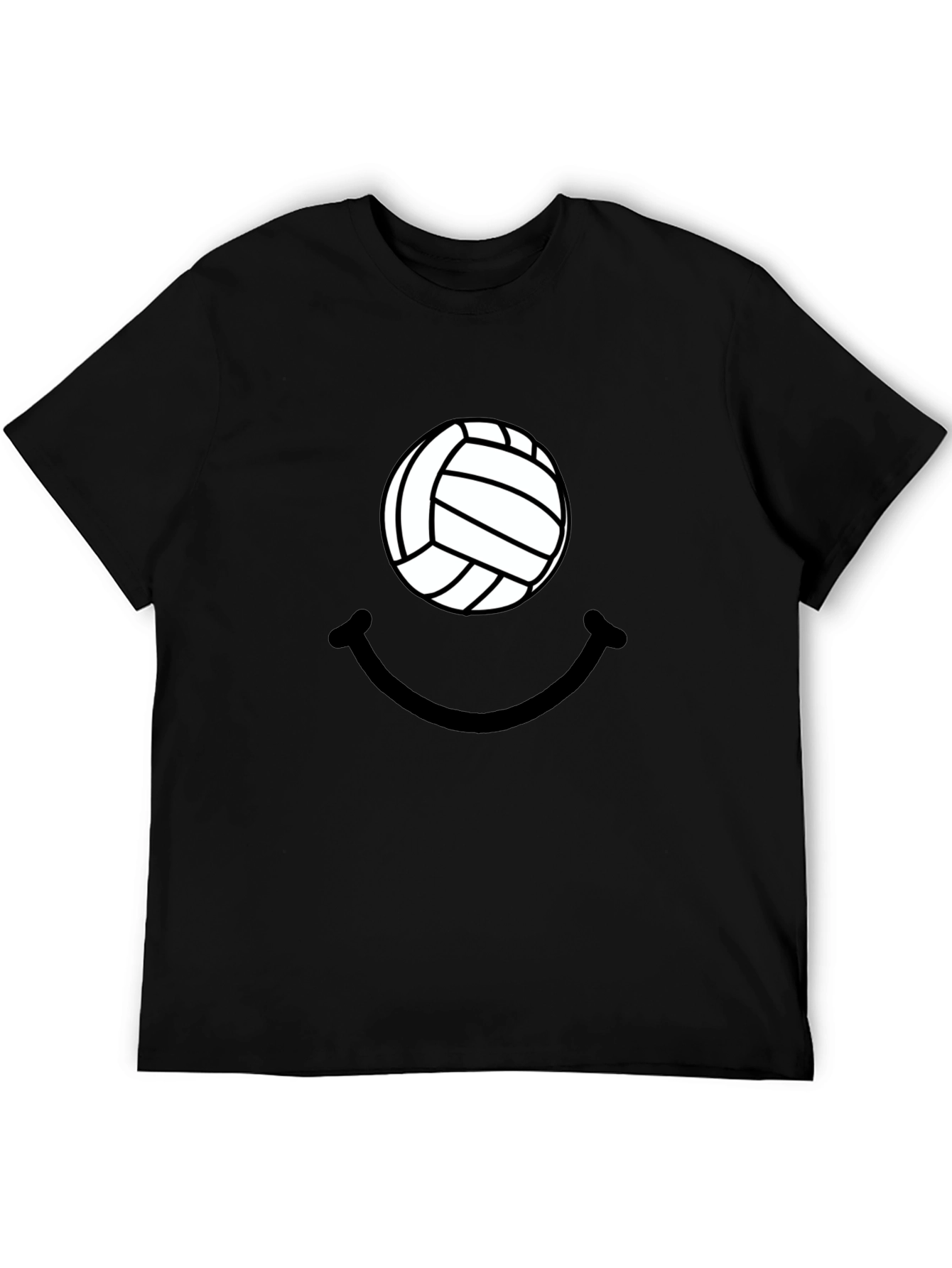 Volleyball Smiley Graphic Tee - Casual Comfort