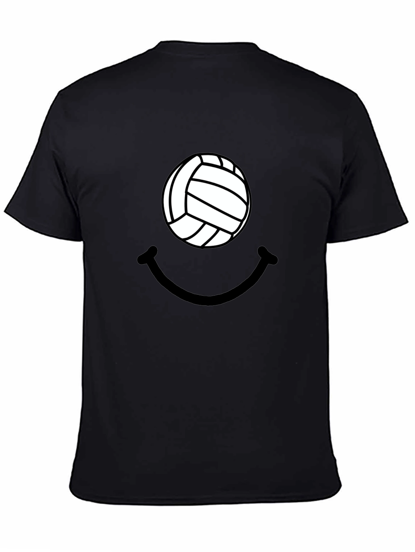Volleyball Smiley Graphic Tee - Casual Comfort