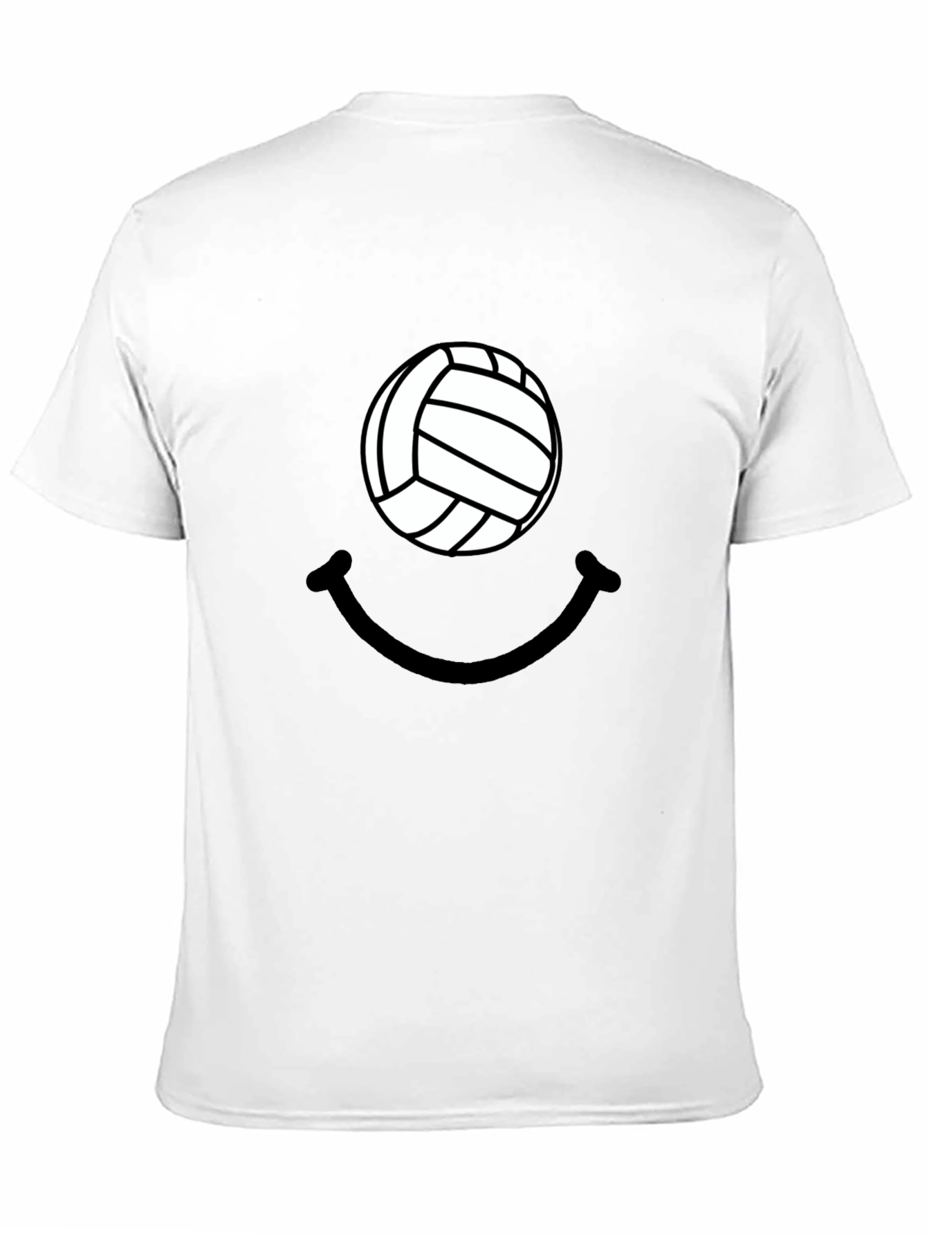 Volleyball Smiley Graphic Tee - Casual Comfort