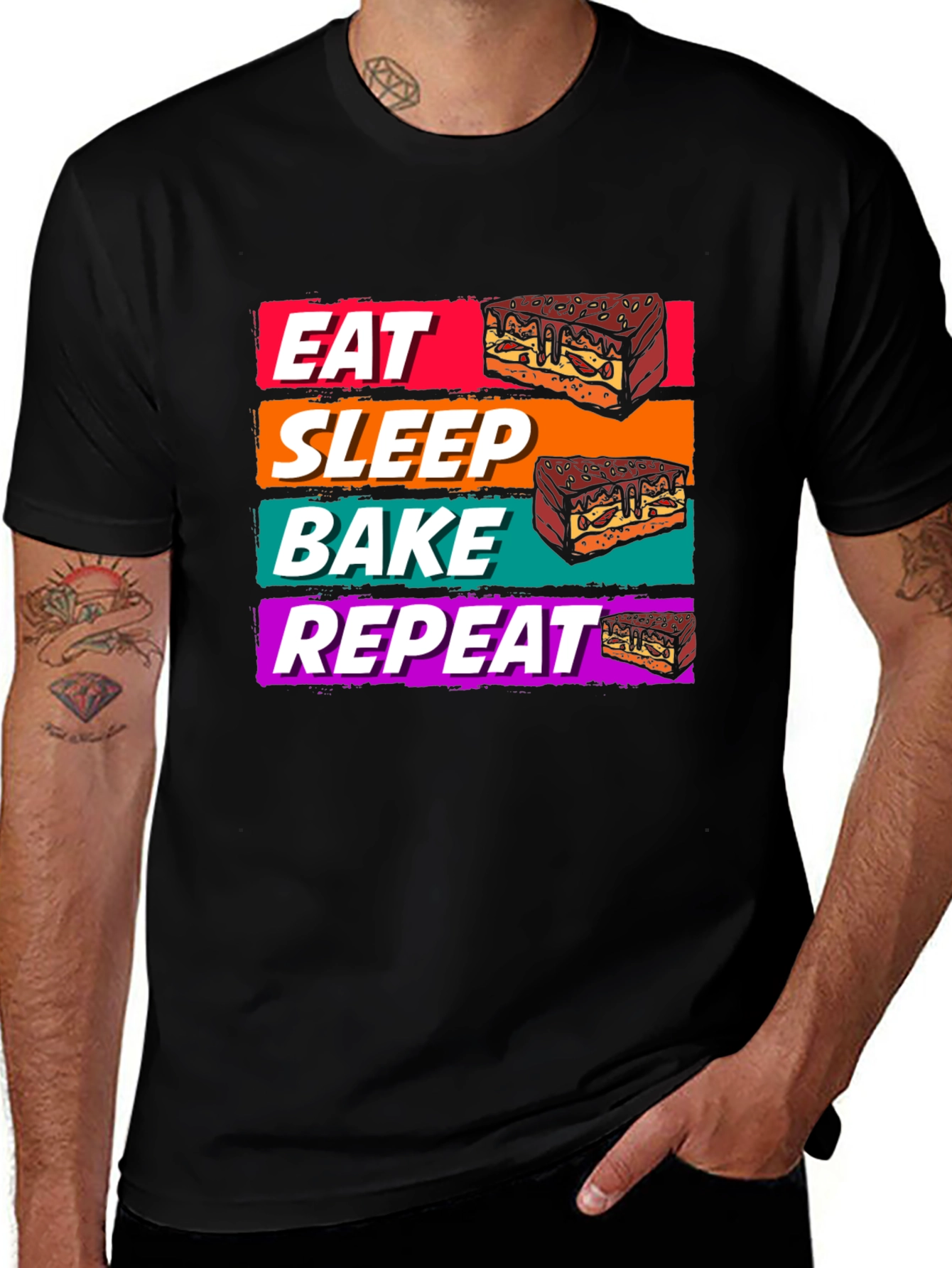 Eat Sleep Bake Repeat T-Shirt - Baking Lover Tee