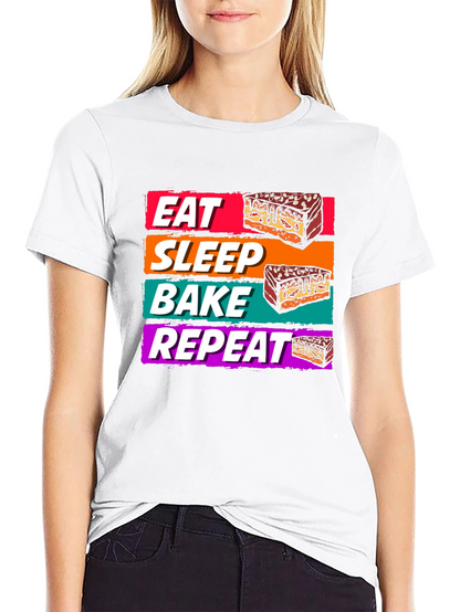 Eat Sleep Bake Repeat T-Shirt - Baking Lover Tee