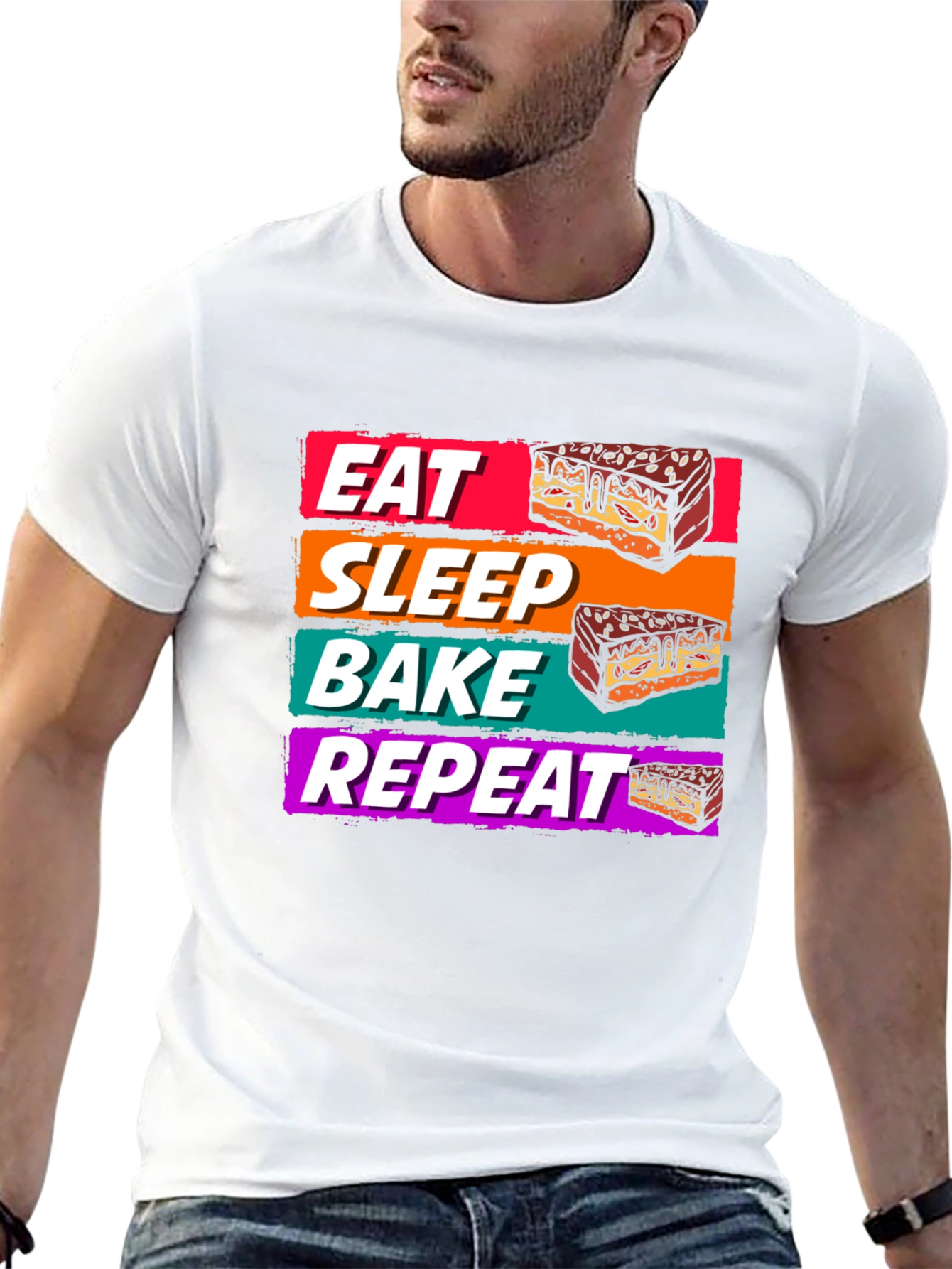 Eat Sleep Bake Repeat T-Shirt - Baking Lover Tee