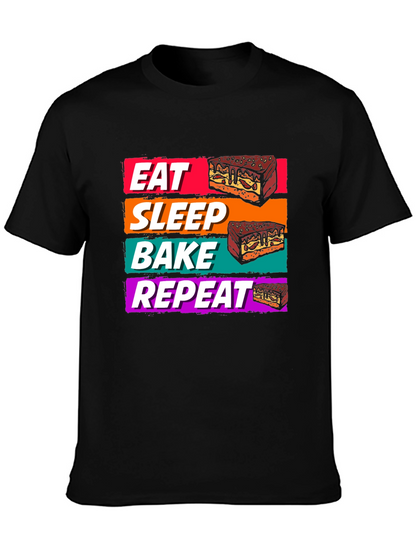 Eat Sleep Bake Repeat T-Shirt - Baking Lover Tee