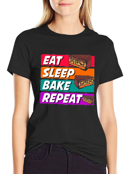 Eat Sleep Bake Repeat T-Shirt - Baking Lover Tee
