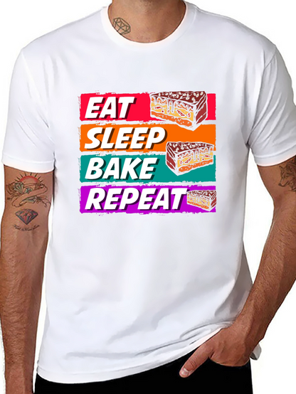 Eat Sleep Bake Repeat T-Shirt - Baking Lover Tee