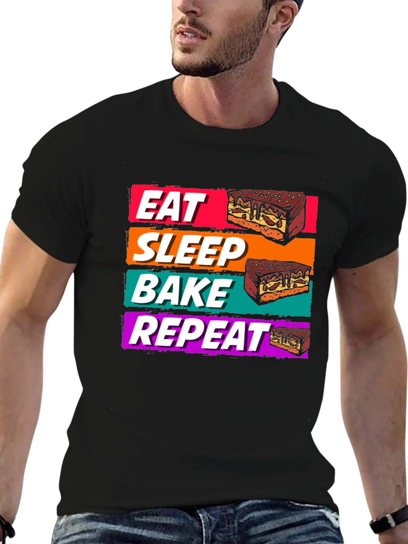 Eat Sleep Bake Repeat T-Shirt - Baking Lover Tee