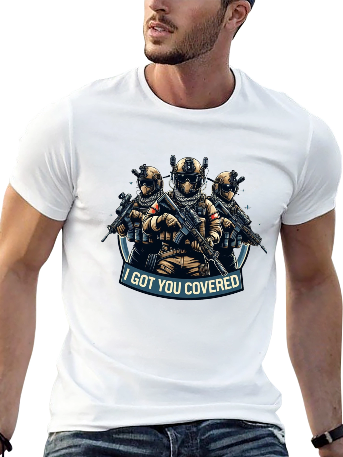 I Got You Covered T-Shirt Tactical Soldiers Graphic