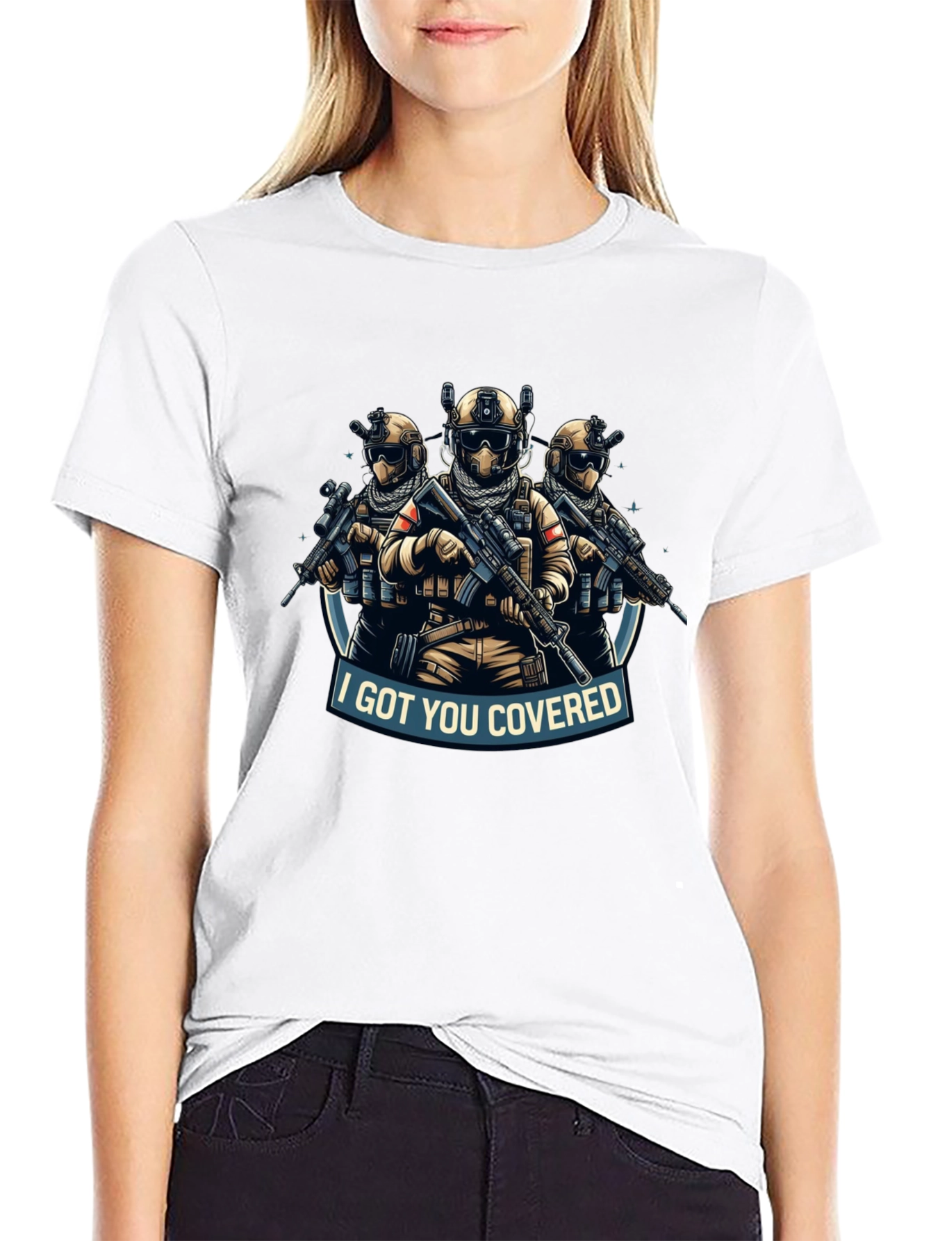 I Got You Covered T-Shirt Tactical Soldiers Graphic